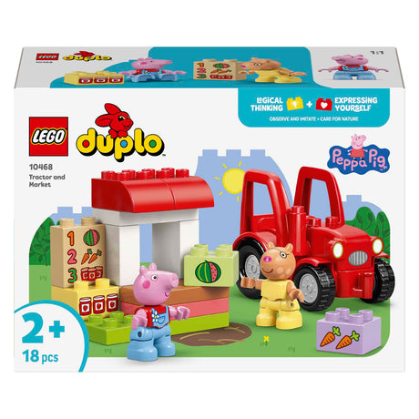 Lego Duplo Peppa Pig Tractor and Market Stall Animal Toys for Toddlers - 10468
