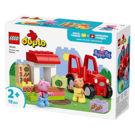 Lego Duplo Peppa Pig Tractor and Market Stall Animal Toys for Toddlers - 10468
