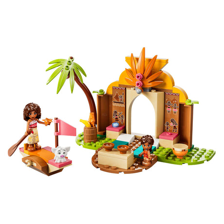 Lego ǀ otroška sestavljiva igrača vaška hiša in čoln disney vaiana s figuro živali 43282