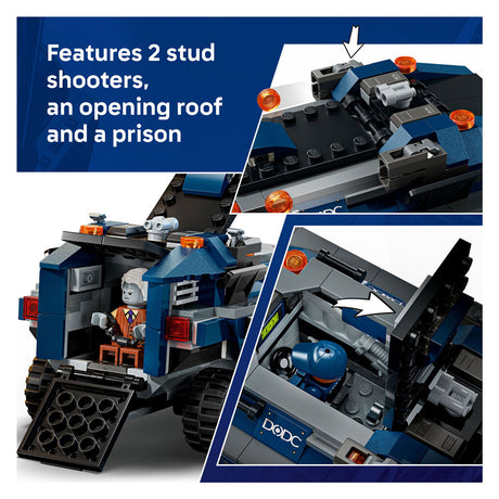 Lego ǀ marvel spider-man prison transport chase building kit for kids 76349