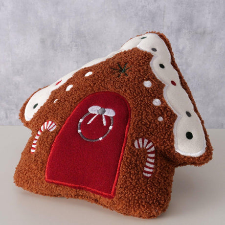 Boltze home cushion ginger gingerbread house 28cm