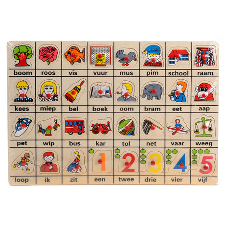 Playwood medinės smeigės dėlionės lavinamieji žaislai mano pirmieji žodžiai.