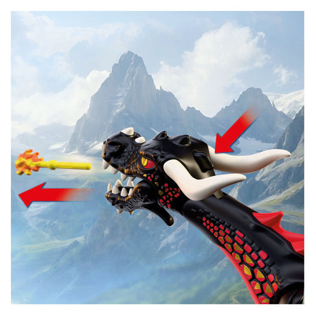 Playmobil knights play set black dragon with knight - fantasy adventure.