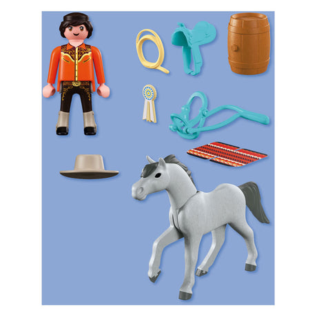 Playmobil horses western speelgoedset paardrijden met accessoires.