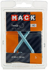 Mack 1017814 - metrikus csavaros horog + anya horganyzott 2db m8 x 100 mm | 5 darab