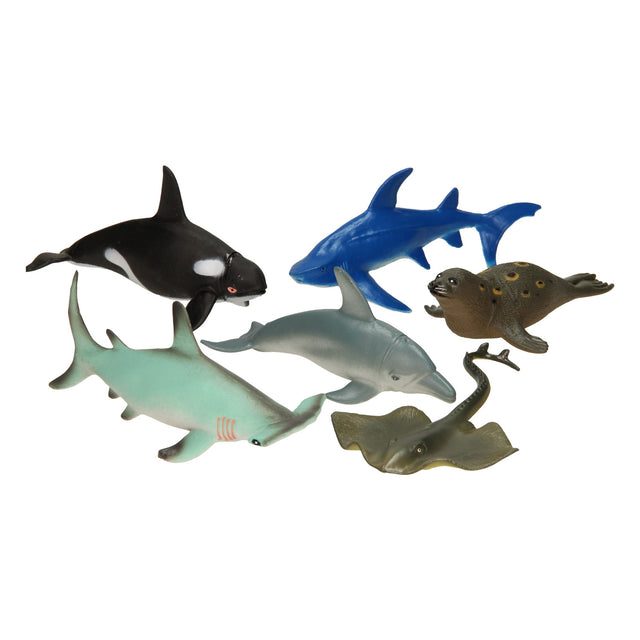 Johntoy animal world ocean animals 6 in bag