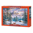 Castorland mountain christmas – puzzle – 1,000 pieces – satin finish – perfect fit – European quality