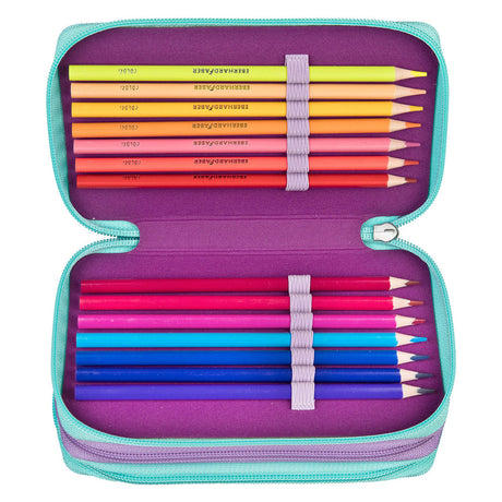 Undercover pencil case Disney Frozen 3-compartments filled school set multi colors.