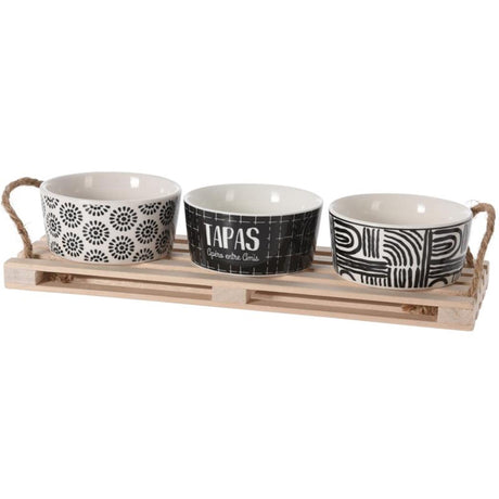 Excellent houseware serving set on pallet 4-piece 28.5x10x6cm