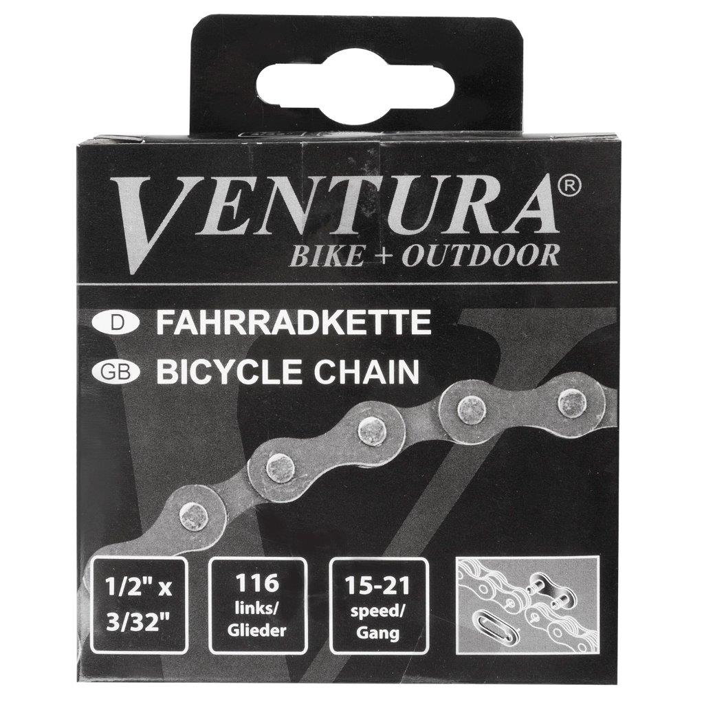 Ventura Chain FD1002A - 6 7sp - 1 2 x 3 32 - 116 links - gray