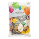 Globos metallic pearl mix balloons 30cm, 100 pcs.