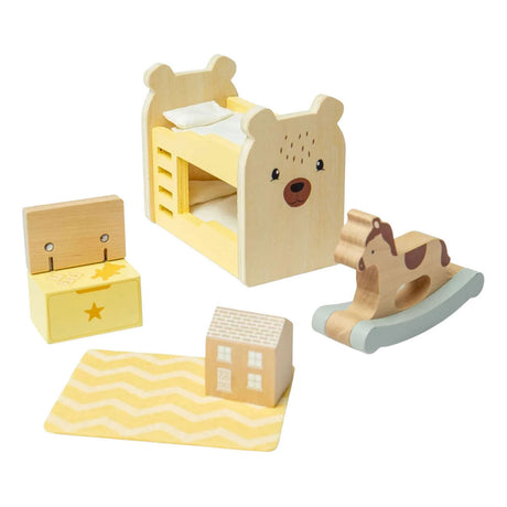Bigjigs Wooden Dollhouse Nursery Furniture - 5 pcs.