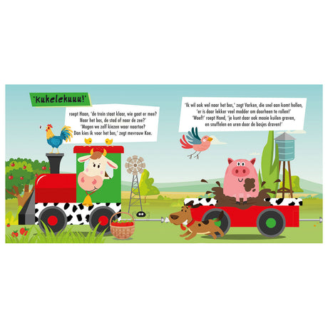 Usborne Bauerenhaff Déieren Buch + Puzzel Zuch
