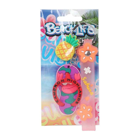 Keychain beach fun flip flop