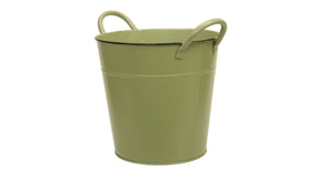 Metal basket w ears green ø 20x19 cm