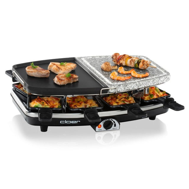 Cloer 6435 raclette grill with natural stone 1200w