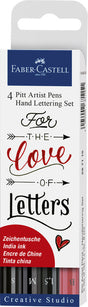 Faber Castell FC-267115 Zeechnen Pen Faber-Castell Pitt Artist Pen Hand Lettering 4-Stéck Bleistift Case Black