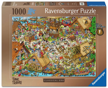 Ravensburger ray komiksas – kelionė laiku 1 – klasikinė era – 1000 dalių dėlionė