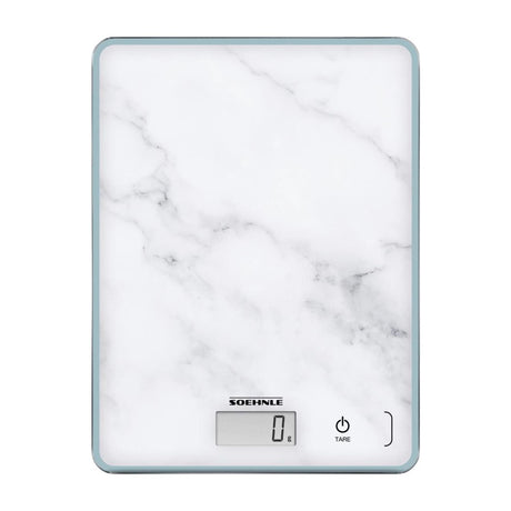 Soehnle kitchen scale compact 300 - digital - 1 gram accurate - up to 5 kg - marble look - white
