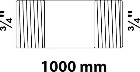 Kirchhoff Eisenrohrnippel, verzinkt, 3 4 x 1000 mm, (23) - 989824155
