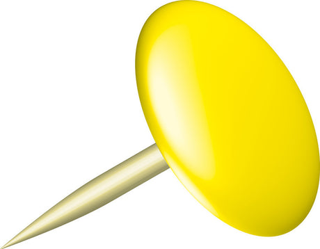 Alco al-151-13 thumbtacks sun 9.5mm brass box of 100 pieces yellow