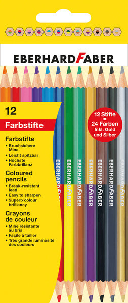 Eberhard faber ef-514811 színes ceruza 2 oldalas színes tolltartó 12 db 24 szín