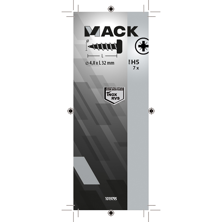 Mack 1019795 - önmetsző csavaros hengerfej A2 7 db 4,8 x 32 mm | 10 darab