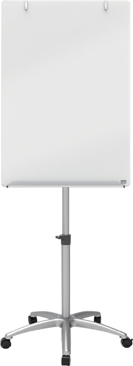 Nobo Impression Pro Mobile Glas Flipchart - dorënner Whiteboard Marker a Magnete - wäiss