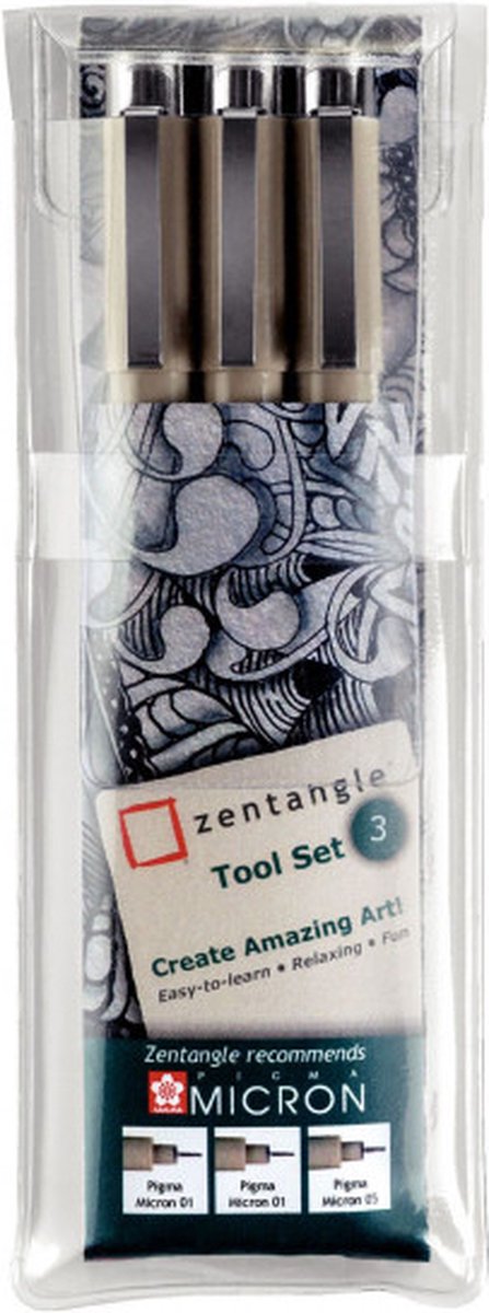 Sakura Zentangle Pigma Micron fineliners, 3 pcs.