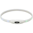 Trixie Light Up Dog Collar USB Silicone Rechargeable Multi-Colored