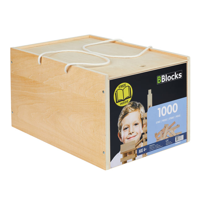 Bblocks byggskivor i förvaringsbox, 1000 st.