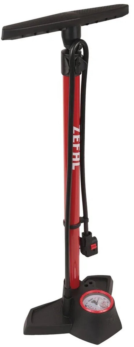 Talna črpalka Zefal profil max – črpalka za kolo – manometer – presta schrader dunlop – aluminij – rdeča
