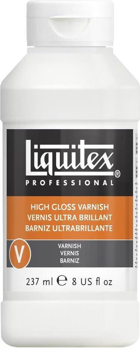 Liquitex proffessional 126608 high gloss varnish 237 ml – acrylic varnish high gloss | UV protection | does not yellow | for acrylic paint - high gloss varnish
