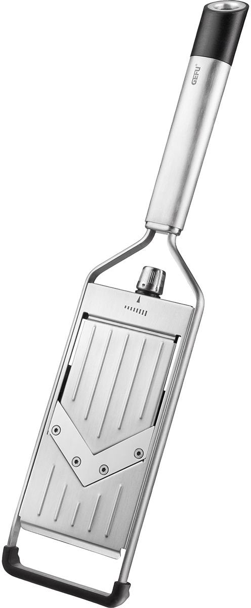 Gefu primeline v-mandolin – adjustable vegetable slicer 0-5 mm – stainless steel v-blade – dishwasher safe