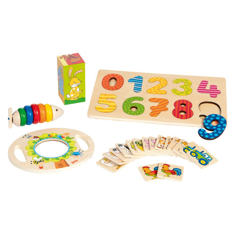 Goki gavesett i tre - 5 stk.