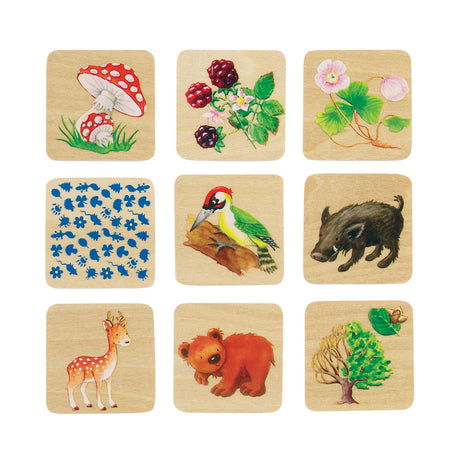 Goki memo game, forest life. 32 pieces. 3+