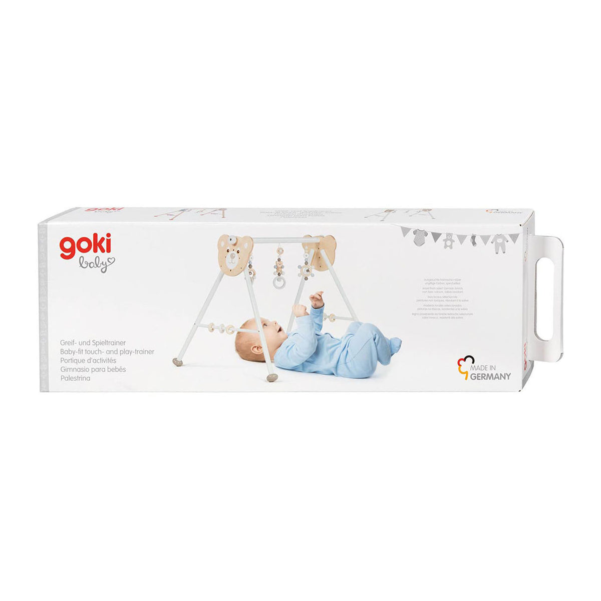 Goki wooden baby gym bear