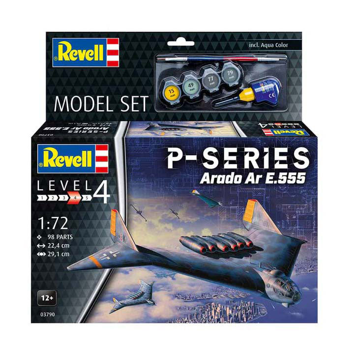 Stavebnica modelu Revell - séria p - ar555 1:72 - 98 ks. - vrát. základné farby laku
