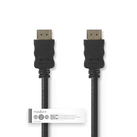 Nedis CVGT34000bk20 high speed HDMI cable with Ethernet HDMI connector - HDMI connector 2.0 m black