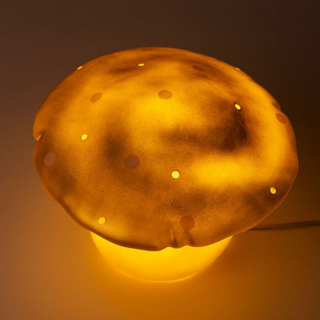 Egmont lampa houbová zlatá + stmívač.