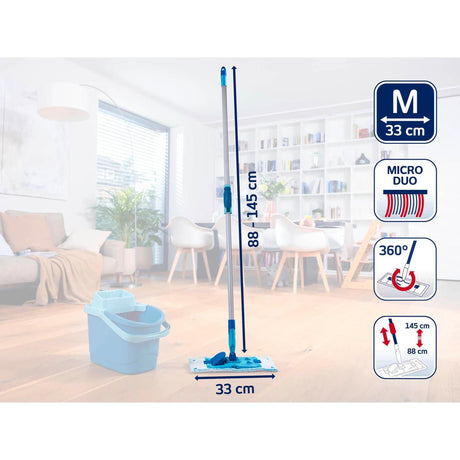 Leifheit powerclean floor wiper m 33cm with telescopic handle 88-145cm