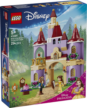 Lego ǀ disney princess the enchanted castle of beauty and the beast building kit for children 43289