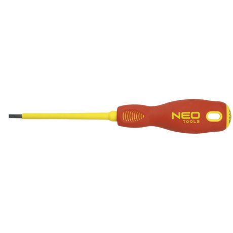 Neo tools platt skruvmejsel 2,5x75mm 1000v crmo stål