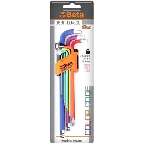 Beta 96BP-CL SC9 9-piece hex key set | colored - 000961619 000961619