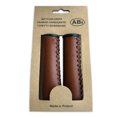 ABI Faux Leather Hanging Card Handles 120mm Brown