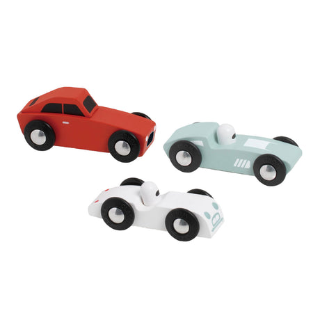 Classic world wooden sports cars set, 3 pcs.
