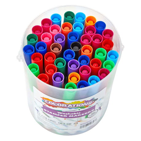 Faarwen - wäschbar Stempelmarker, 44 Stéck.