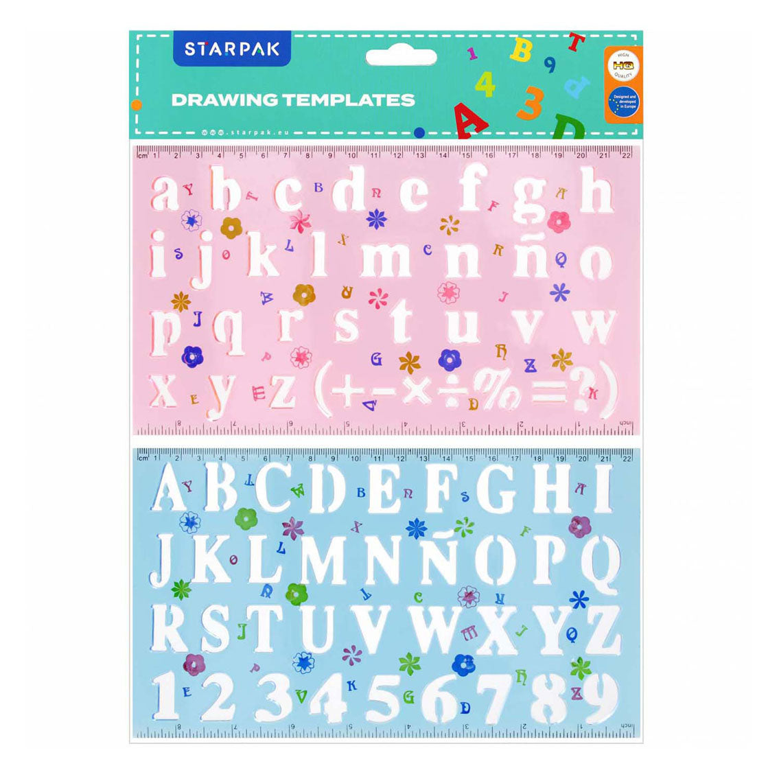 Plastic sign template numbers letters
