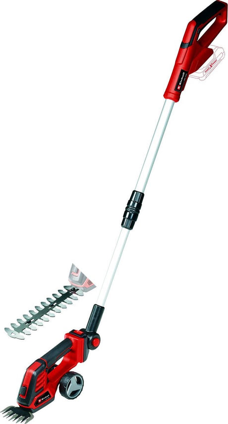 Einhell Batterie Gras Hecketrimmer ge-cg 18 100 Li t Solo - Power X-Change - 18 V Li-Ion - Teleskophandtak - Schneidbreet Grasscheren: 10 cm - Schneidbreet Hecketrimmer: 20 cm - excl. Batterie an Chargeur