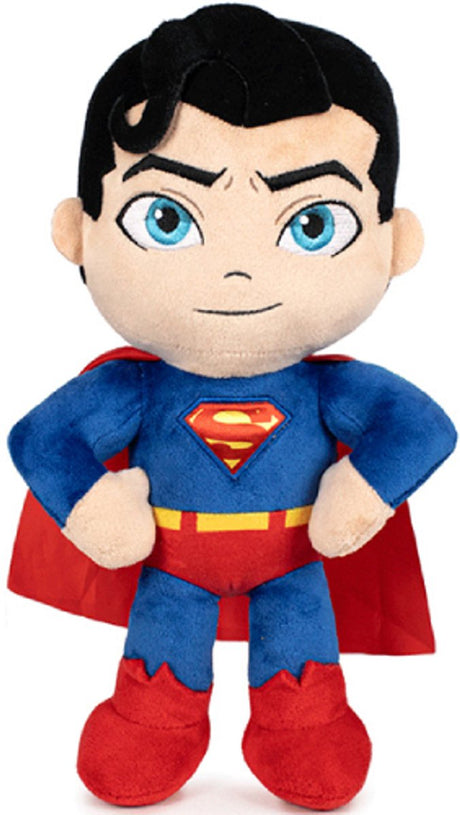 DC Comics Superman (Hänn op den Hips) Plüsch Kussspiller 22 cm - Spillsaachen Superheld Kussspiller fir Kanner Jongen Meedercher - Marvel Plüschspiller - Clark Kent Batman